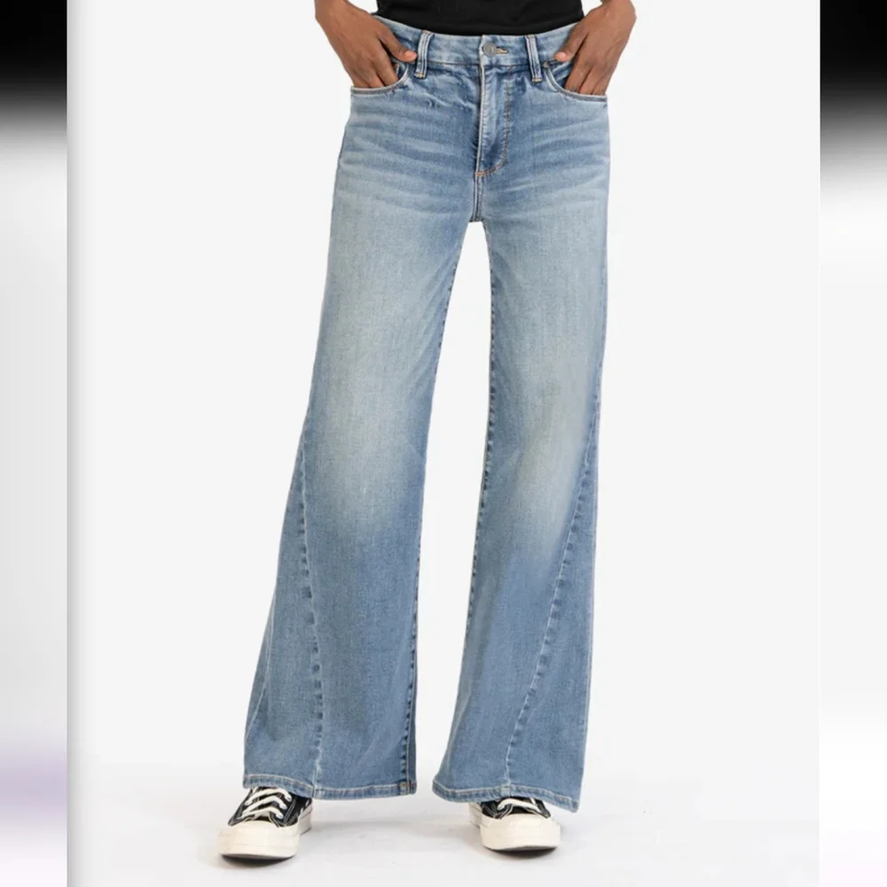 Kut From The Kloth Meg Fab Ab Wide Leg High Rise - Picture 1 of 8